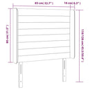 vidaXL fekete szövet LED-es fejtámla 83x16x118/128 cm