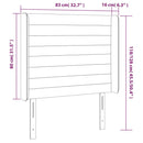 vidaXL krémszínű szövet LED-es fejtámla 83x16x118/128 cm