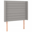 vidaXL világosszürke szövet LED-es fejtámla 93x16x118/128 cm