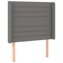 vidaXL sötétszürke szövet LED-es fejtámla 93x16x118/128 cm