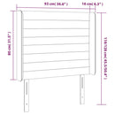 vidaXL sötétbarna szövet LED-es fejtámla 93x16x118/128 cm