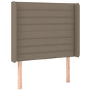 vidaXL tópszínű szövet LED-es fejtámla 93x16x118/128 cm