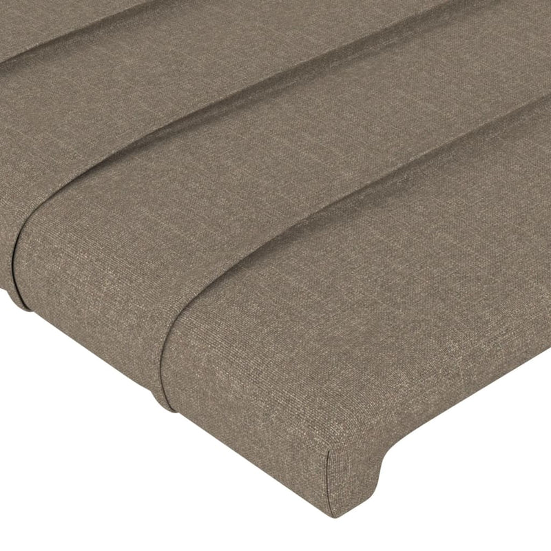 vidaXL tópszínű szövet LED-es fejtámla 93x16x118/128 cm