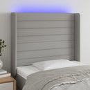 vidaXL világosszürke szövet LED-es fejtámla 103x16x118/128 cm