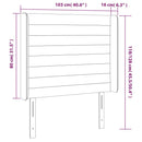vidaXL sötétbarna szövet LED-es fejtámla 103x16x118/128 cm