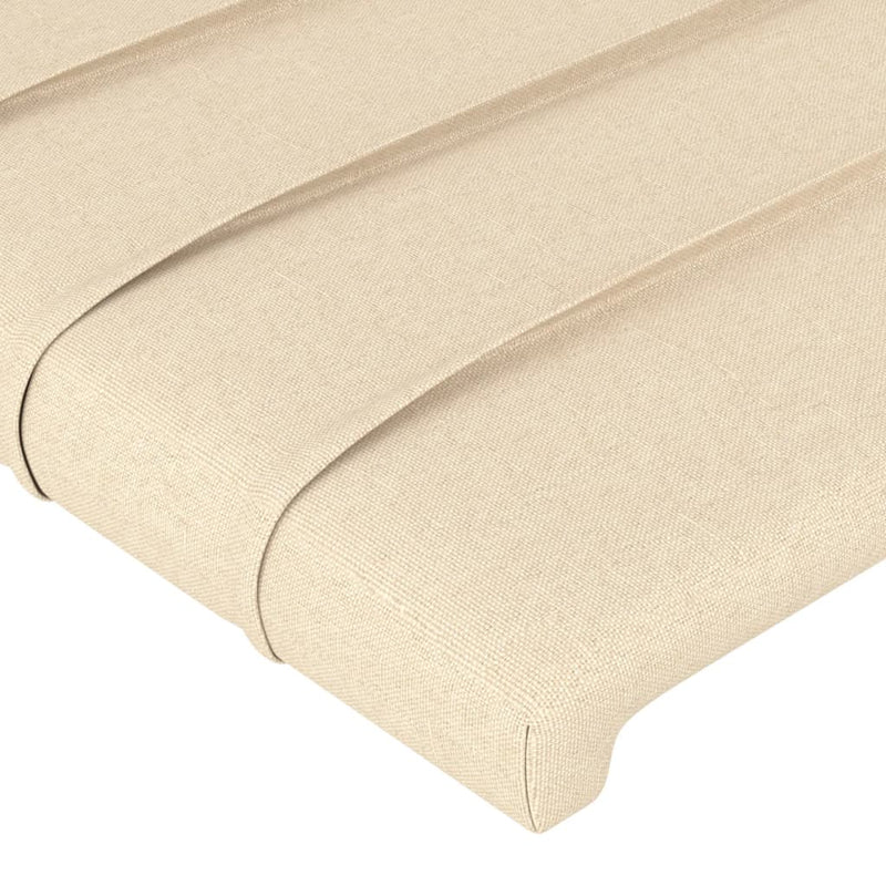 vidaXL krémszínű szövet LED-es fejtámla 103x16x118/128 cm