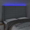 vidaXL világosszürke szövet LED-es fejtámla 147x16x118/128 cm