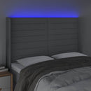 vidaXL világosszürke szövet LED-es fejtámla 147x16x118/128 cm