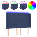 vidaXL kék szövet LED-es fejtámla 147x16x118/128 cm