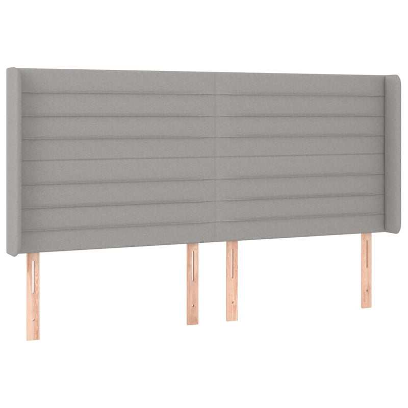 vidaXL világosszürke szövet LED-es fejtámla 163x16x118/128 cm
