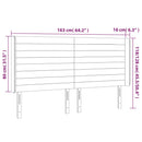 vidaXL világosszürke szövet LED-es fejtámla 163x16x118/128 cm