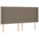 vidaXL tópszínű szövet LED-es fejtámla 163x16x118/128 cm