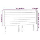 vidaXL tópszínű szövet LED-es fejtámla 163x16x118/128 cm