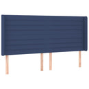 vidaXL kék szövet LED-es fejtámla 163x16x118/128 cm