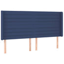 vidaXL kék szövet LED-es fejtámla 163x16x118/128 cm