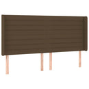 vidaXL sötétbarna szövet LED-es fejtámla 183x16x118/128 cm
