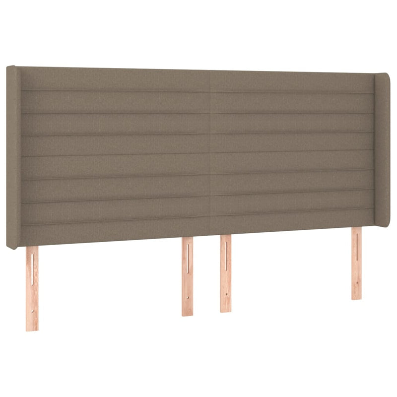 vidaXL tópszínű szövet LED-es fejtámla 183x16x118/128 cm