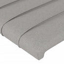 vidaXL világosszürke szövet LED-es fejtámla 203x16x118/128 cm
