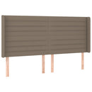 vidaXL tópszínű szövet LED-es fejtámla 203x16x118/128 cm