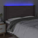 vidaXL tópszínű szövet LED-es fejtámla 203x16x118/128 cm