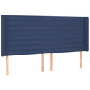 vidaXL kék szövet LED-es fejtámla 203x16x118/128 cm