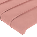 vidaXL rózsaszín bársony LED-es fejtámla 93x16x118/128 cm