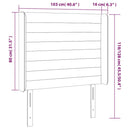 vidaXL sötétzöld bársony LED-es fejtámla 103x16x118/128 cm