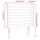vidaXL rózsaszín bársony LED-es fejtámla 103x16x118/128 cm