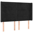 vidaXL fekete bársony LED-es fejtámla 147x16x118/128 cm
