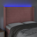 vidaXL rózsaszín bársony LED-es fejtámla 147x16x118/128 cm