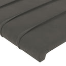 vidaXL sötétszürke bársony LED-es fejtámla 163x16x118/128 cm