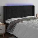 vidaXL fekete bársony LED-es fejtámla 163x16x118/128 cm