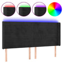 vidaXL fekete bársony LED-es fejtámla 203x16x118/128 cm