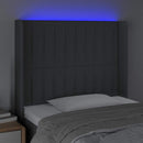 vidaXL sötétszürke szövet LED-es fejtámla 83x16x118/128 cm