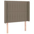 vidaXL tópszínű szövet LED-es fejtámla 83x16x118/128 cm