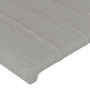 vidaXL világosszürke szövet LED-es fejtámla 93x16x118/128 cm