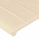vidaXL krémszínű szövet LED-es fejtámla 93x16x118/128 cm