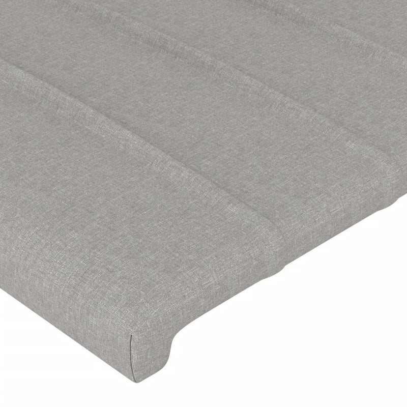 vidaXL világosszürke szövet LED-es fejtámla 103x16x118/128 cm