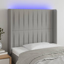 vidaXL világosszürke szövet LED-es fejtámla 103x16x118/128 cm