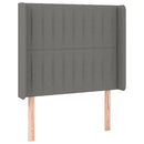 vidaXL sötétszürke szövet LED-es fejtámla 103x16x118/128 cm