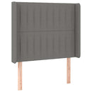 vidaXL sötétszürke szövet LED-es fejtámla 103x16x118/128 cm