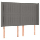 vidaXL sötétszürke szövet LED-es fejtámla 147x16x118/128 cm
