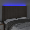 vidaXL tópszínű szövet LED-es fejtámla 147x16x118/128 cm