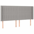 vidaXL világosszürke szövet LED-es fejtámla 163x16x118/128 cm