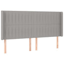 vidaXL világosszürke szövet LED-es fejtámla 163x16x118/128 cm