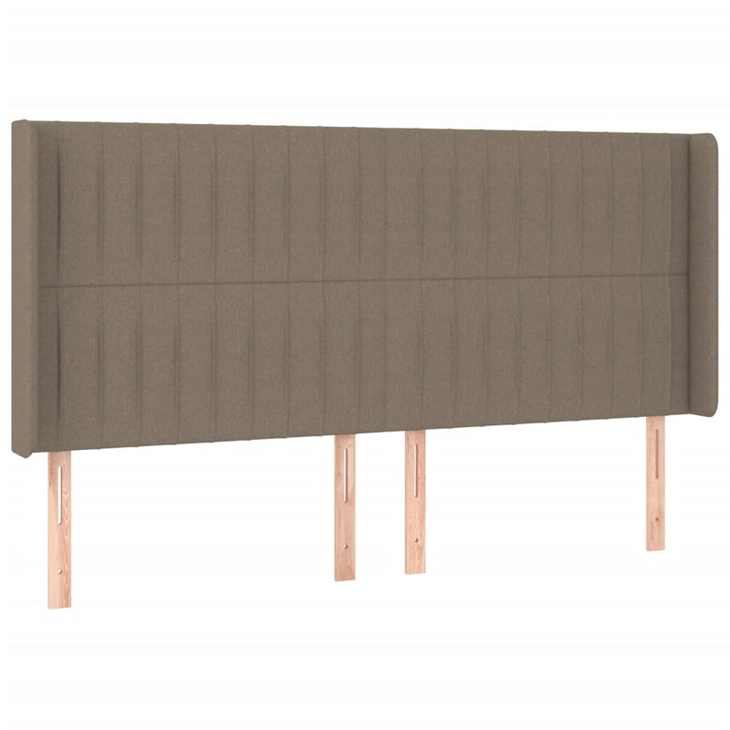 vidaXL tópszínű szövet LED-es fejtámla 163x16x118/128 cm