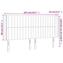 vidaXL tópszínű szövet LED-es fejtámla 163x16x118/128 cm