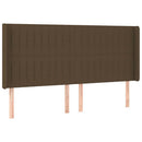 vidaXL sötétbarna szövet LED-es fejtámla 183x16x118/128 cm