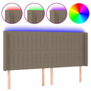vidaXL tópszínű szövet LED-es fejtámla 183x16x118/128 cm