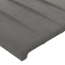 vidaXL világosszürke bársony LED-es fejtámla 103x16x118/128 cm